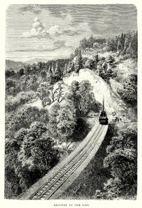 Ferrocarril por el Rigi (grabado)