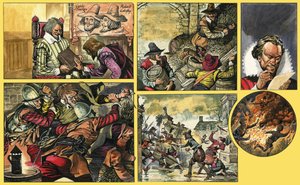 El guardabosques mira a Guy Fawkes