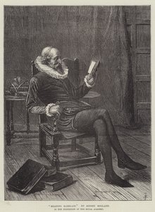 Leyendo a Rabelais (grabado) de English School