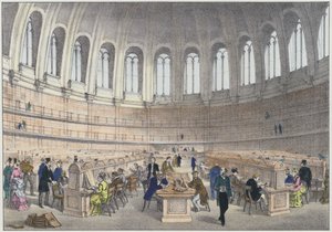 Sala de lectura en el Museo Británico, Londres de English School