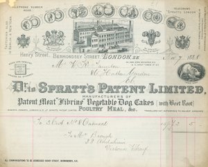 Recibo para la patente limitada del Dr. Spratt