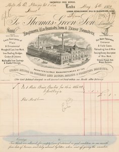 Recibo para Thomas Green & Son Limited