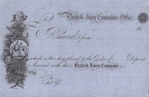 Recibo de la Compañía Británica de Lino