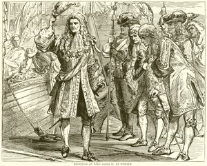 Recepción del rey Jacobo II en Kinsale de English School