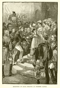 Recepción de Luis Felipe en el castillo de Windsor de English School