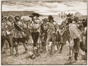 Recepción de Viscount Wimbledon en Plymouth, ilustración de la Historia Ilustrada de Inglaterra de Cassell