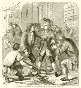 Recepción de un Deudor en la Prisión de Fleet en los Días de Jorge II de English School