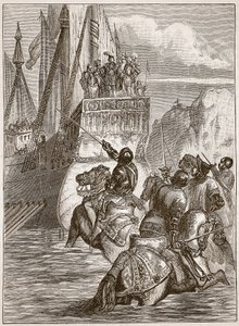 Recepción del Emperador Segismundo, ilustración de Cassells Illustrated History of England