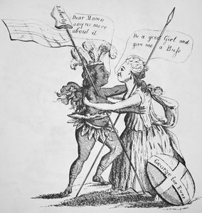 Reconciliación entre Britannia y su hija América de English School