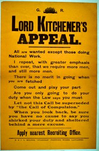 Póster de reclutamiento - Llamamiento de Lord Kitchener, 1914-18