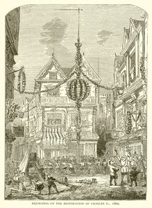 Celebraciones por la restauración de Carlos II, 1660 de English School