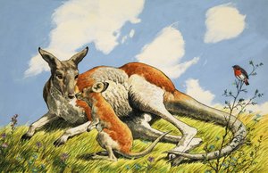 Canguro relajado con bebé de English School