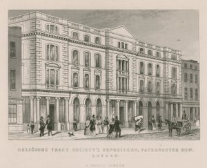 Depósito de la Sociedad de Tratados Religiosos, Paternoster Row, Londres de English School