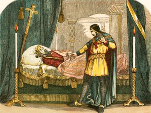Remordimiento de Ricardo I al ver el cadáver de su padre