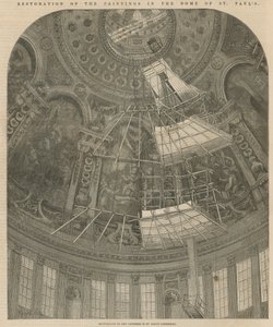Restauración de las pinturas en la cúpula de San Pablo