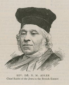 Reverendo Dr. N M Adler, Gran Rabino de los Judíos del Imperio Británico de English School
