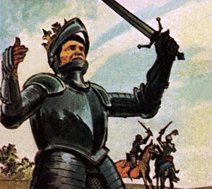 Ricardo III en el Campo de Bosworth de English School