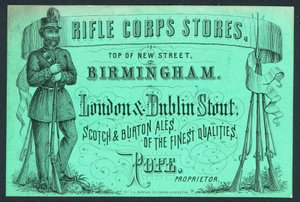 Rifle Corps Stores, tarjeta comercial del propietario, Pope de English School