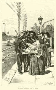 Fusileros esperando un tren