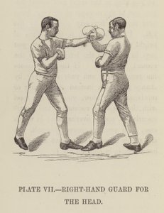Guardia derecha para la cabeza (grabado) de English School