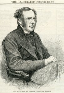 El reverendo Dr. Pelham, Obispo de Norwich de The Illustrated London News 14 de octubre de 1865 de English School