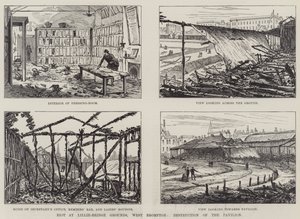 Disturbio en los Terrenos de Lillie-Bridge, West Brompton, Destrucción del Pabellón