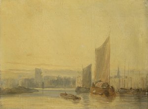 Escena del río, Rouen de English School
