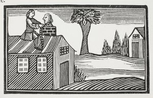 Robando el tocino de la casa, ilustración de Chap-books del siglo XVIII de John Ashton, pub. 1882