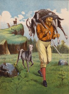 Robinson Crusoe (litografía en color)