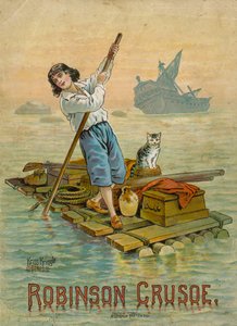 Robinson Crusoe en su balsa