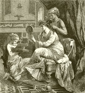 Dama romana en su tocador de English School