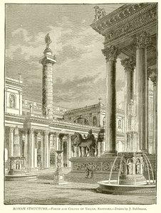 Estructura romana.--Foro y columna de Trajano, restaurados de English School