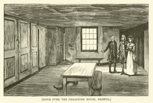 Sala sobre la casa de predicación, Bristol (grabado) de English School