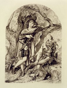 Rosalind y Touchstone, Acto III Escena 2, en Como Gustéis, de William Shakespeare (1564-1616)