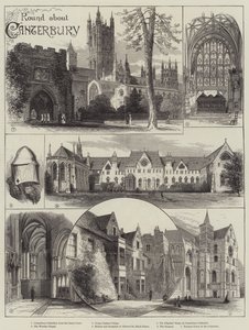 Alrededor de Canterbury (grabado) de English School