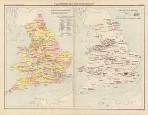 Royal Atlas, c 1900: Representación parlamentaria (litografia en color) de English School