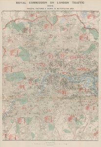Comisión Real de Tráfico de Londres, 1904; Principales fábricas y obras en el área metropolitana