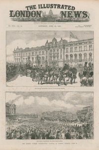 Procesión real saliendo del Palacio de Buckingham y en Hyde Park Corner de English School