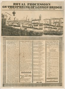 Procesión real en la inauguración del Puente de Londres, 1 de agosto de 1831 de English School