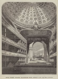 Teatro Real de Surrey, Blackfriars Road, Londres, Sr. John Ellis, Arquitecto de English School
