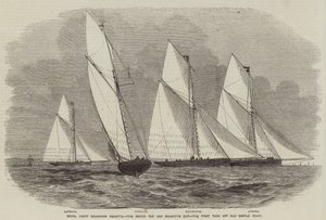 Regata del Royal Yacht Squadron, la carrera por la copa de Su Majestad, el primer viraje en Old Castle Point de English School