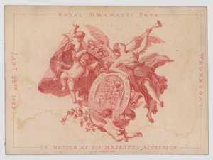 Fiesta dramática real en honor del aniversario de la ascensión del Rey Jorge IV, 26 de enero de 1825 de English School