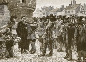 Conspiradores realistas en Salisbury insultando al Sheriff, ilustración de Cassells Illustrated History of England de English School
