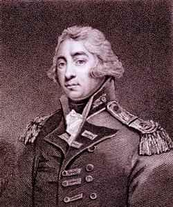 Rt Hon. Thomas Graham, Barón Lynedoch, grabado por Hopwood de English School