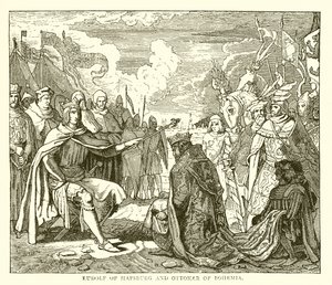 Rodolfo de Habsburgo y Otakar de Bohemia de English School