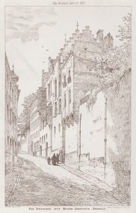 Rue Terracken, con Maison Gravestein, Bruselas de English School