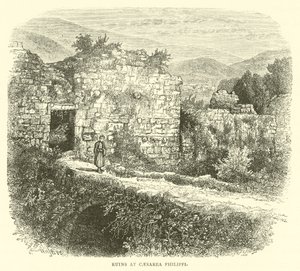 Ruinas en Cesarea de Filipo de English School