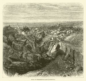 Ruinas de la sinagoga Tell-Hum (Cafarnaún) (grabado)