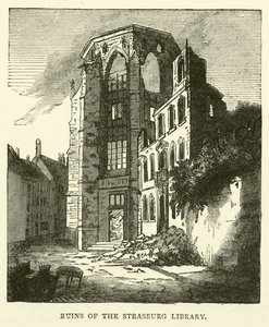 Ruinas de la Biblioteca de Estrasburgo, septiembre 1870 de English School