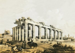 Ruinas del templo en Corinto